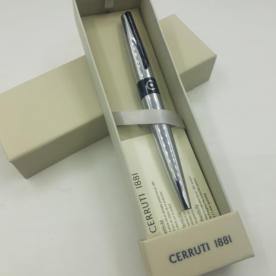 Cerruti 1881 - Frank Chrome Roller Ball Pen (Black) - Product Code: NSN3765