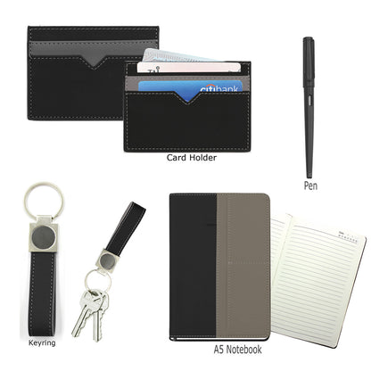 SPAZIO NPCK 4PC gift Set (Notebook + Pen + Card Holder + Keyring)