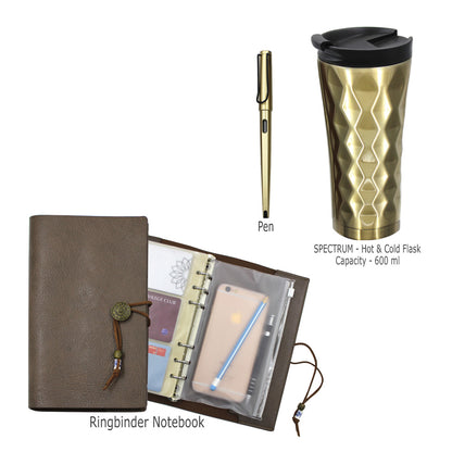 KNOT-NPF 3 PC Gift Set (Notebook + Pen + Flask)