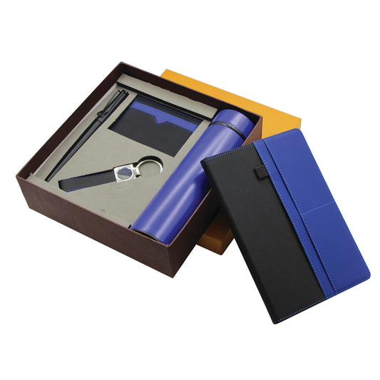SPAZIO NPCKF 5 PC Gift Set (Notebook + Pen + Card Holder + Keyring + Flask)