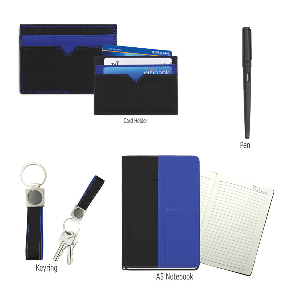 SPAZIO NPCK 4PC gift Set (Notebook + Pen + Card Holder + Keyring)