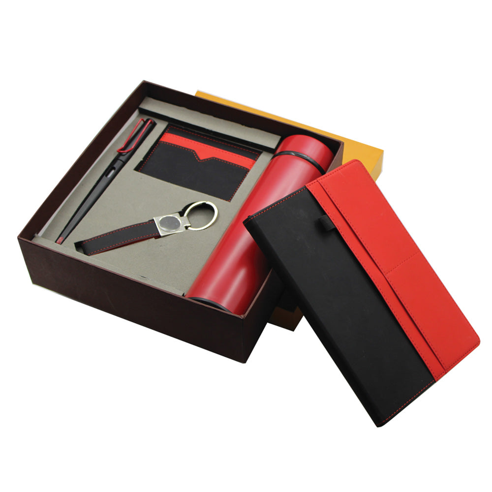 SPAZIO NPCKF 5 PC Gift Set (Notebook + Pen + Card Holder + Keyring + Flask)