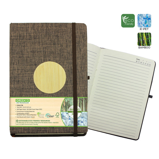 GREEN’O R-Pet + Natural Bamboo Material Notebook