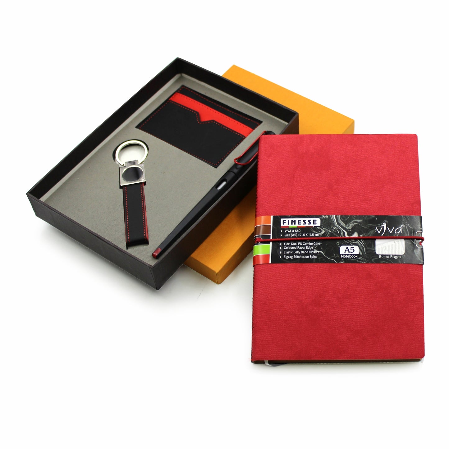 Finesse - NPCK 4Pcs Gift Set (Notebook + Pen + Card Holder + Keyring)