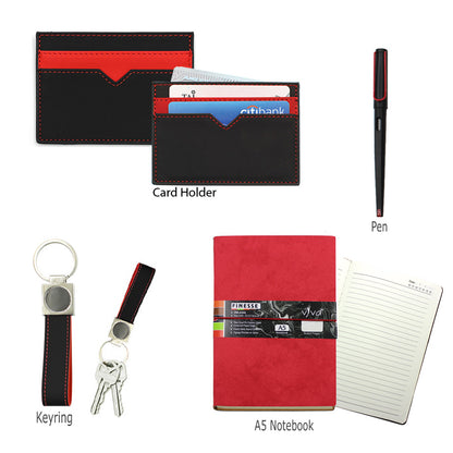 Finesse - NPCK 4Pcs Gift Set (Notebook + Pen + Card Holder + Keyring)