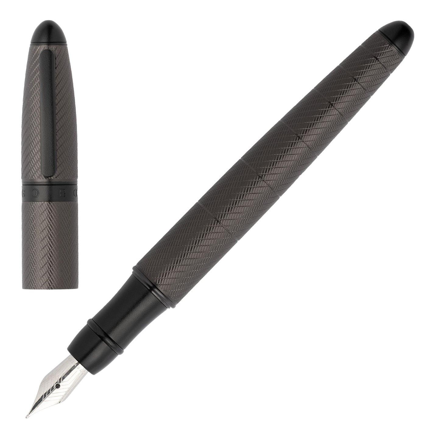 Hugo Boss - Fountain Pen Oval Gun - Product Code: HSF1562D