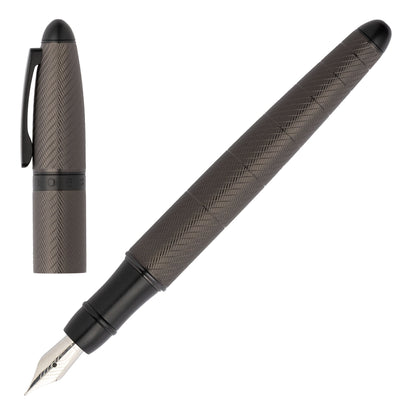 Hugo Boss - Fountain Pen Oval Gun - Product Code: HSF1562D