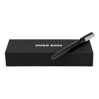 Hugo Boss - Rollerball Pen Gear Minimal Black & Chrome - Product Code: HSN1895B