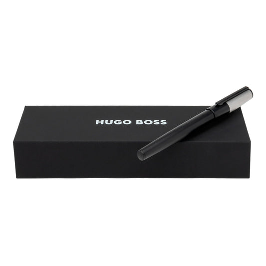 Hugo Boss Rollerball Pen Gear Minimal Black & Chrome - HSN1895B