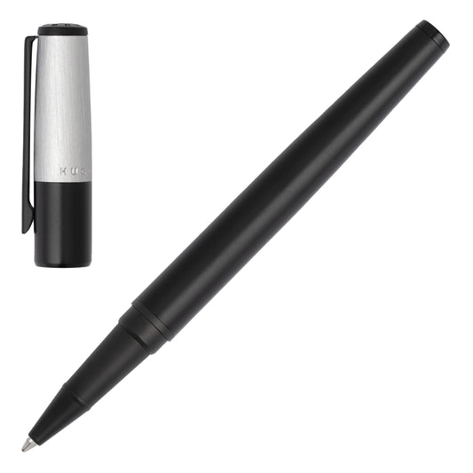 Hugo Boss Rollerball Pen Gear Minimal Black & Chrome - HSN1895B
