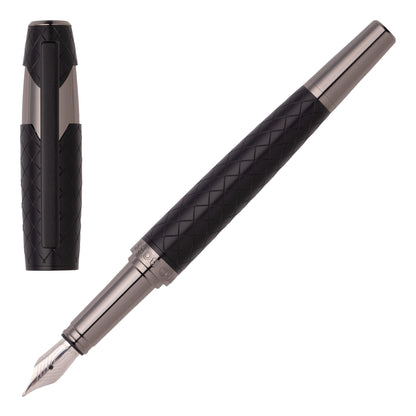 Hugo Boss - Fountain Pen Chevron Black - Product Code: HSS2522A