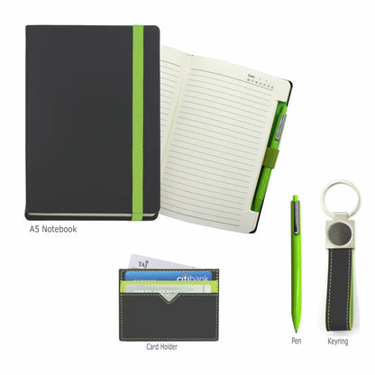 Zing - NPCK 4Pcs Gift Set (Notebook + Pen + Card Holder + Keyring)