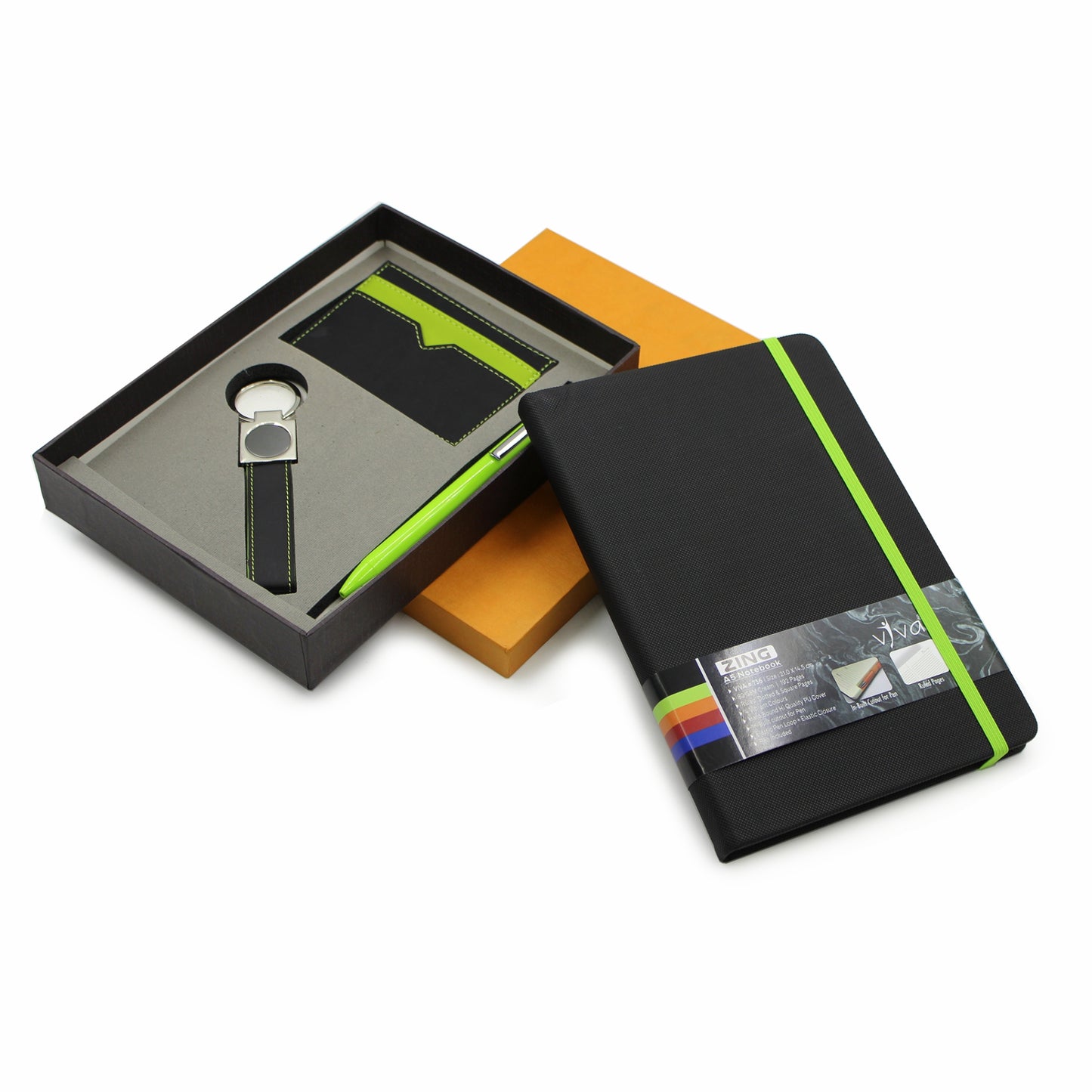 Zing - NPCK 4Pcs Gift Set (Notebook + Pen + Card Holder + Keyring)